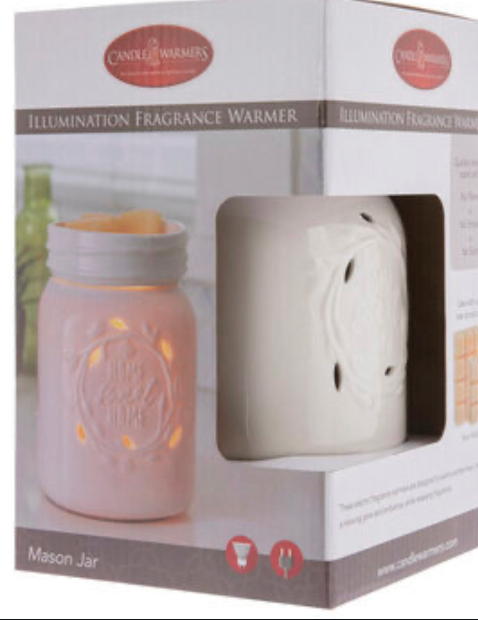 White Mason Jar Fragrance Warmer
