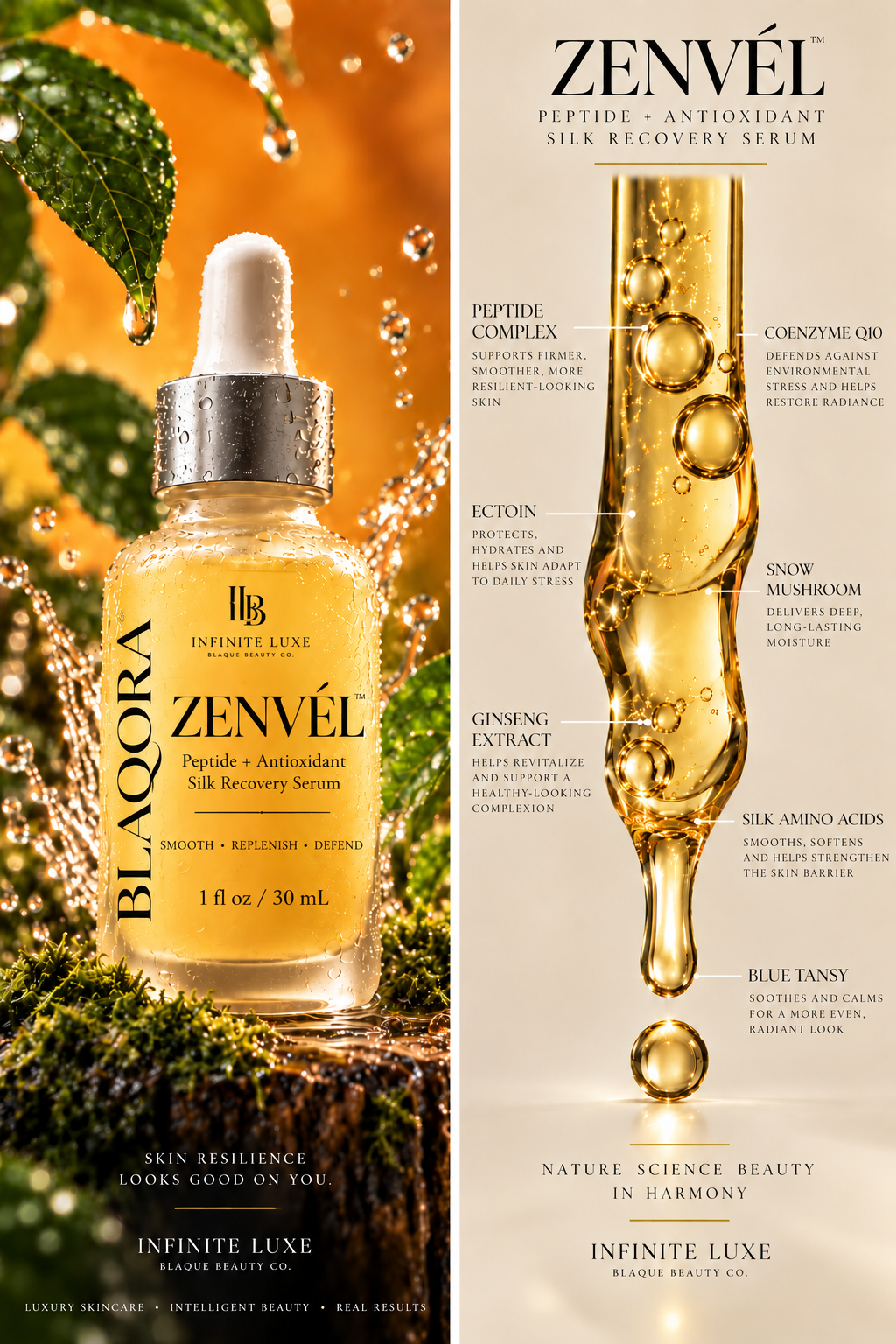 ZENVÉL Peptide + Antioxidant Silk Recovery Serum