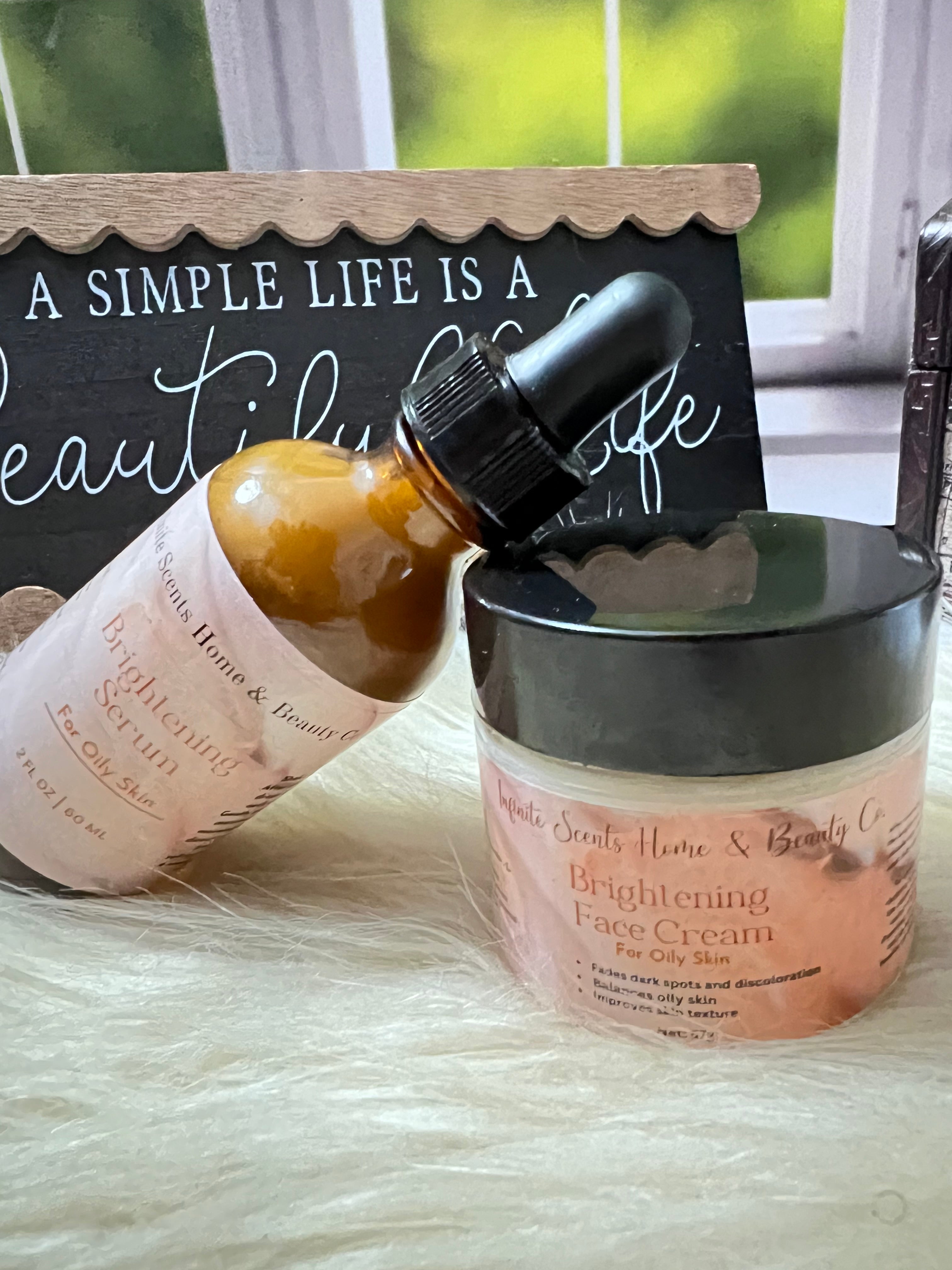Brightening Serum & Face Cream – Infinite Luxe Blaque Beauty Co.